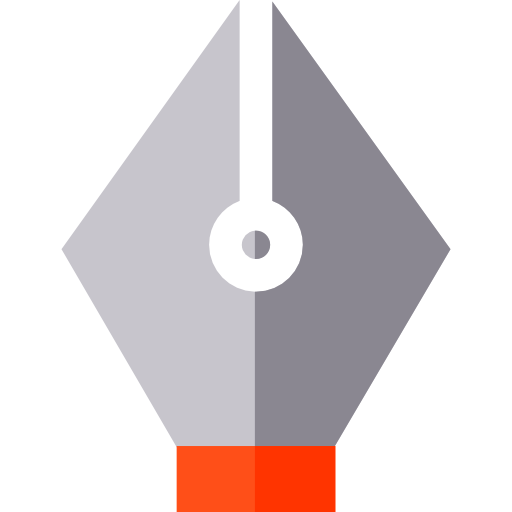 pluma fuente Basic Straight Flat icono