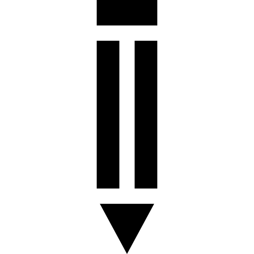 Pencil Basic Straight Filled icon