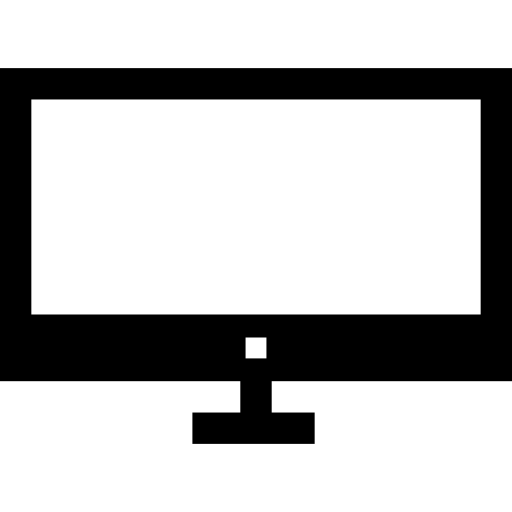 monitor Basic Straight Filled icon