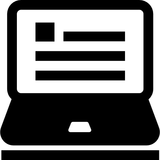 laptop Basic Straight Filled ikona