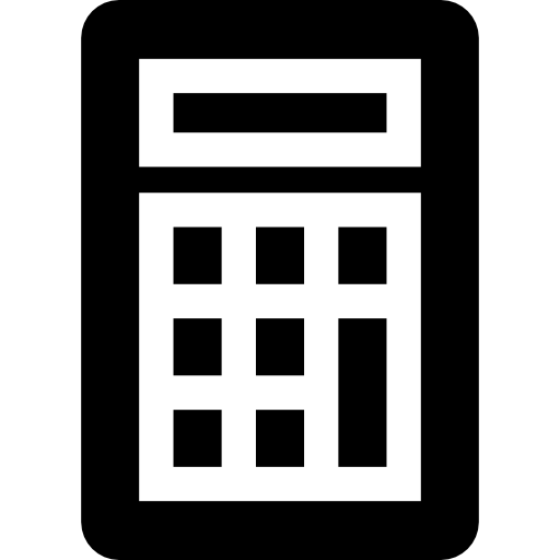 Calculator Basic Straight Filled icon