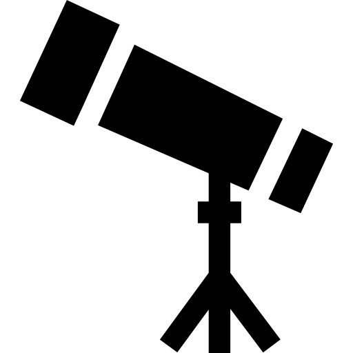 Telescope Basic Straight Filled icon