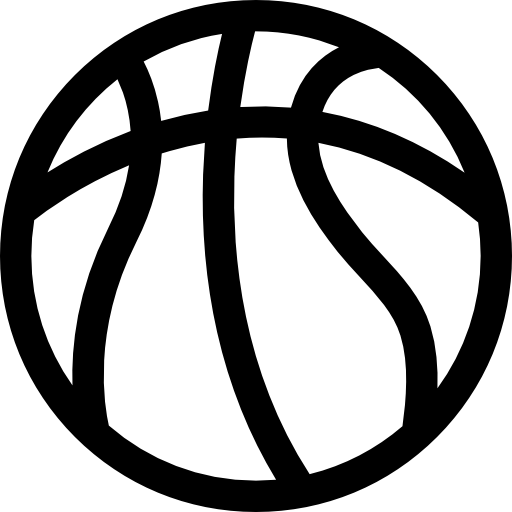 basketbal Basic Straight Lineal icoon