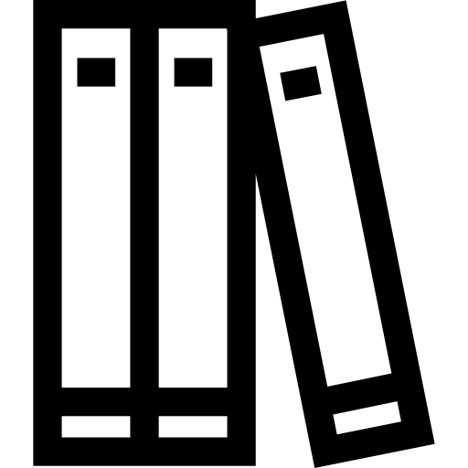 biblioteka Basic Straight Lineal ikona