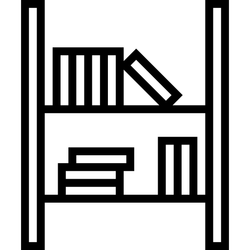 boekenplank Detailed Straight Lineal icoon