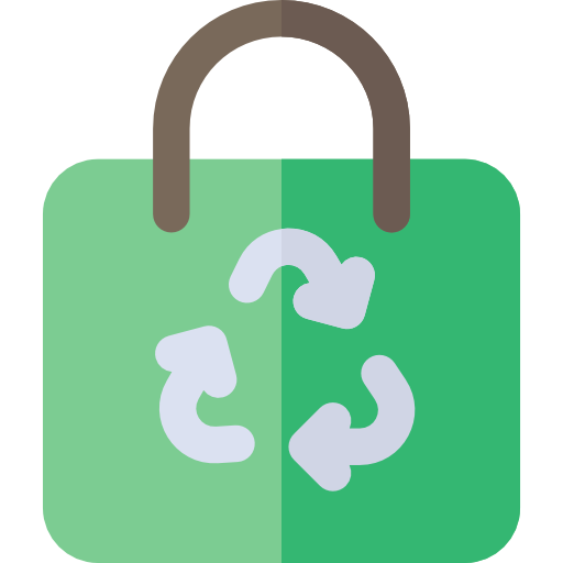 recycelte tasche Basic Rounded Flat icon