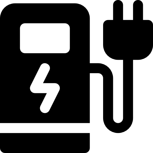 elektrisch station Basic Rounded Filled icoon