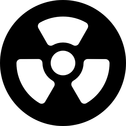 radiación Basic Rounded Filled icono
