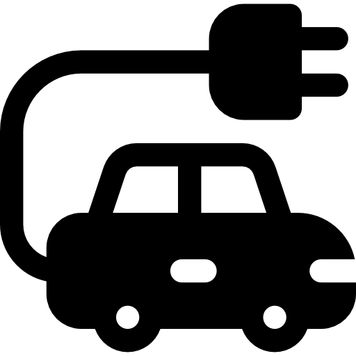 Electric car Basic Rounded Filled icon