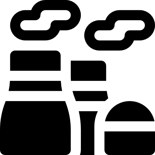 원자력 발전소 Basic Rounded Filled icon