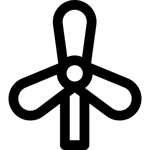windmolen Basic Rounded Lineal icoon