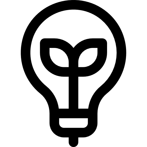 Ecologic light bulb Basic Rounded Lineal icon