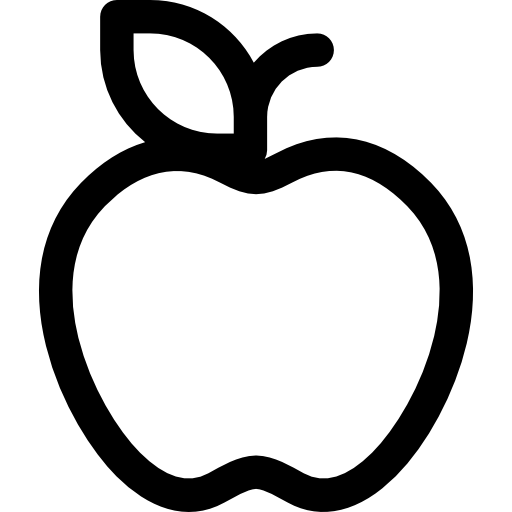 jabłko Basic Rounded Lineal ikona