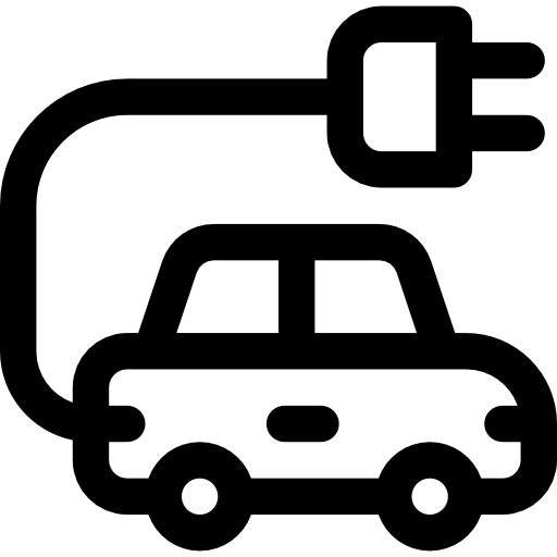 samochód elektryczny Basic Rounded Lineal ikona