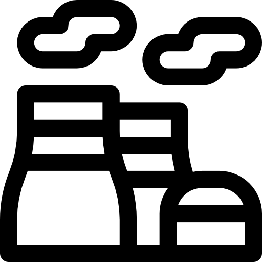 elektrownia jądrowa Basic Rounded Lineal ikona