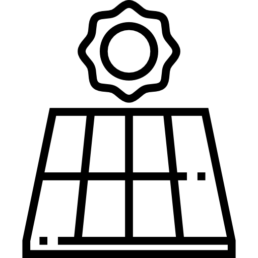 pannello solare Detailed Straight Lineal icona