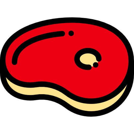 肉 Detailed Rounded Lineal color icon
