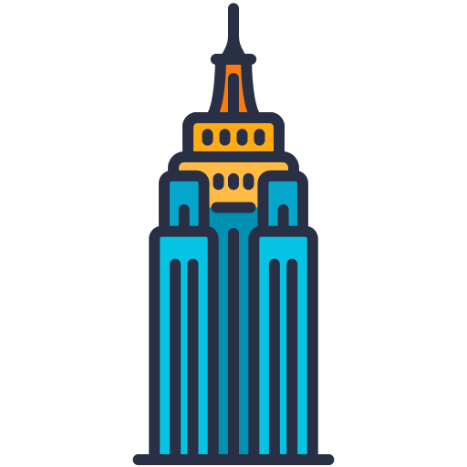 empire state building Victoruler Linear Colour icon