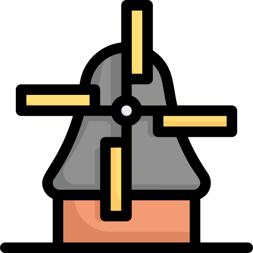 Ветряная мельница Generic Outline Color иконка