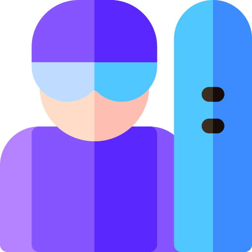 snowboardzista Basic Rounded Flat ikona