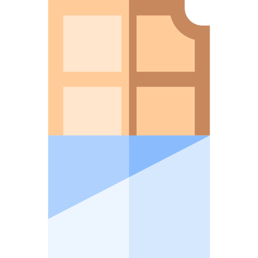 barra de chocolate Basic Straight Flat icono