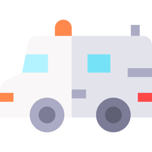 ambulance Basic Straight Flat Icône