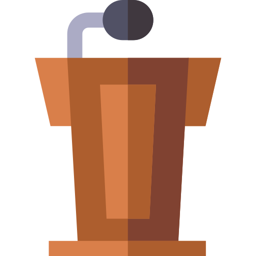 Lectern Basic Straight Flat icon