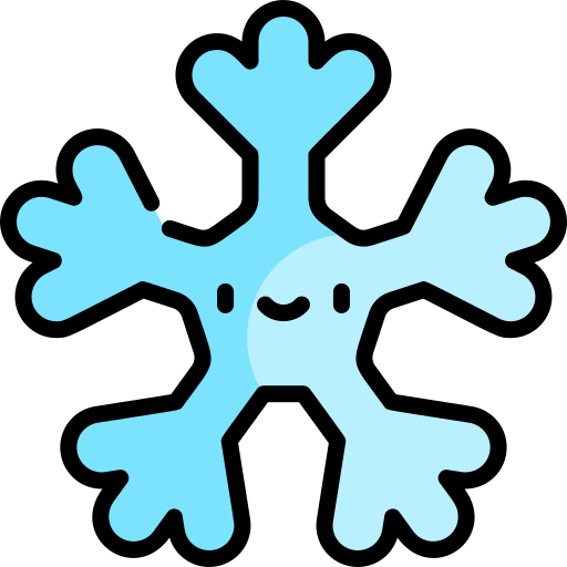 雪の結晶 Kawaii Lineal color icon