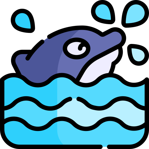 Whale Kawaii Lineal color icon