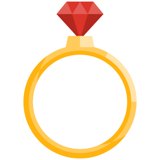anillo de diamantes Generic Flat icono