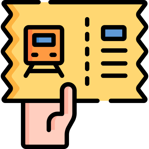 Train ticket Special Lineal color icon