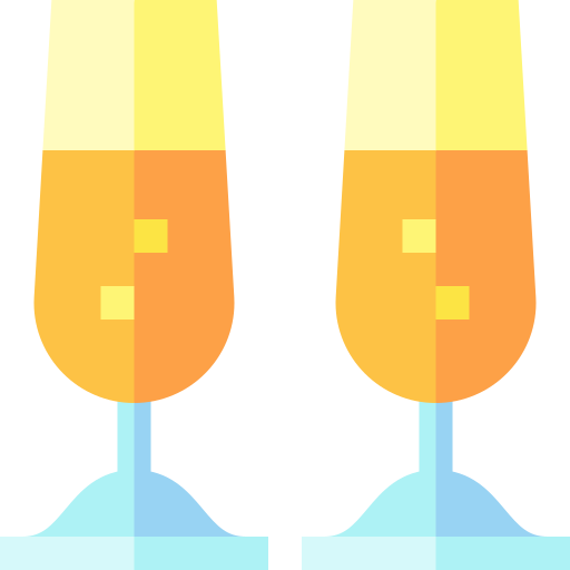 taças de champanhe Basic Straight Flat Ícone