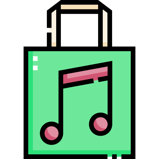 Приложение музыкального магазина Detailed Straight Lineal color иконка