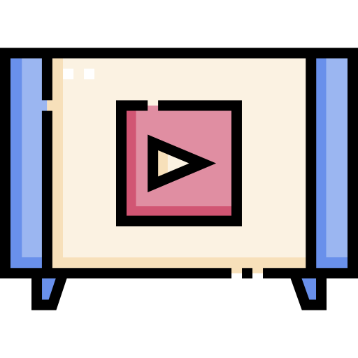 aplikacja do przesyłania strumieniowego telewizji Detailed Straight Lineal color ikona