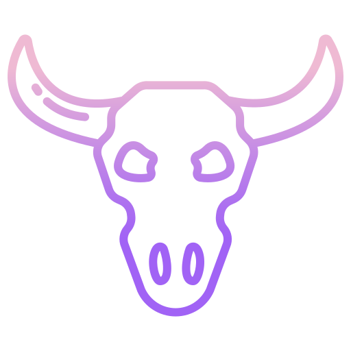 cráneo de toro Icongeek26 Outline Gradient icono