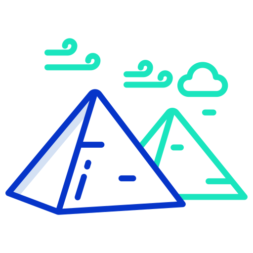 pirámide Icongeek26 Outline Colour icono