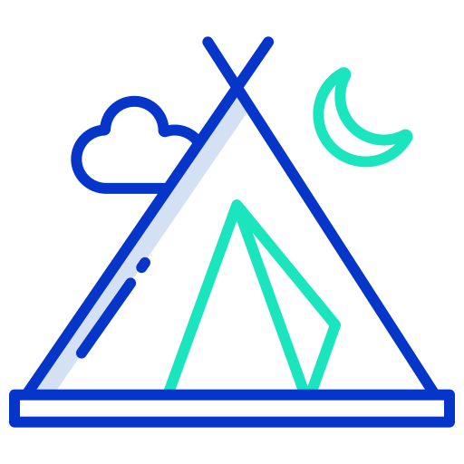Camping tent Icongeek26 Outline Colour icon