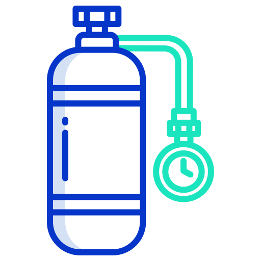 tanque de oxigênio Icongeek26 Outline Colour Ícone