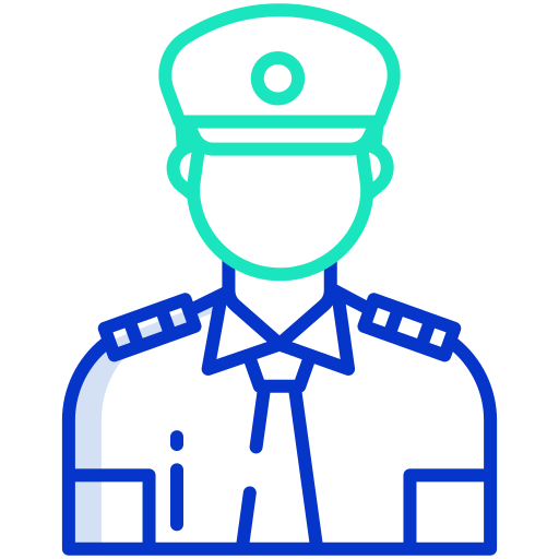policía Icongeek26 Outline Colour icono