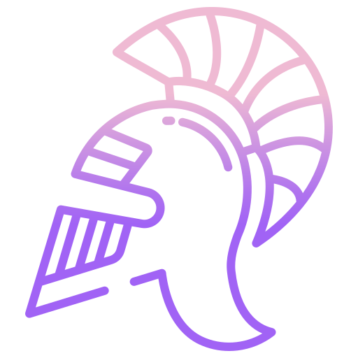 Roman helmet Icongeek26 Outline Gradient icon