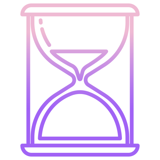 reloj de arena Icongeek26 Outline Gradient icono