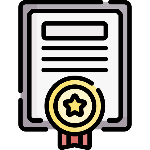 certificado Special Lineal color icono