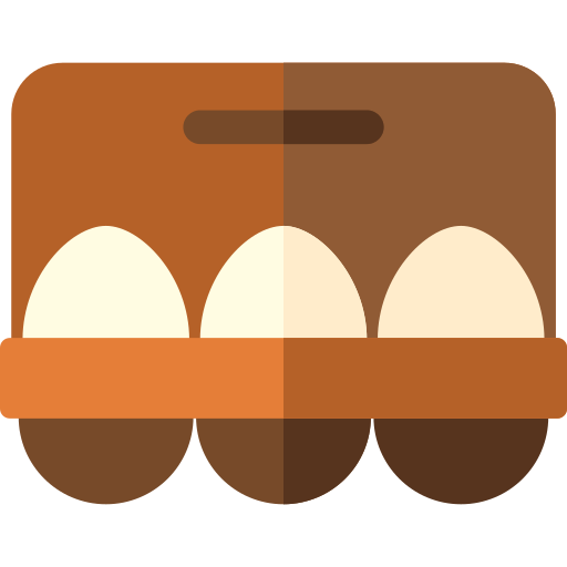 cartone di uova Basic Rounded Flat icona