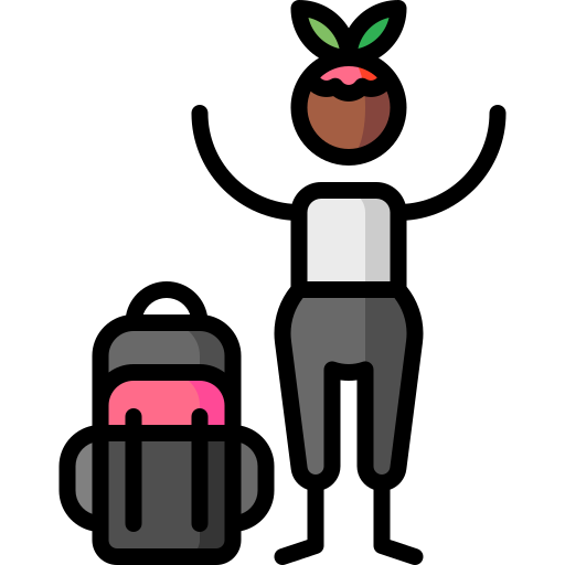 backpacker Puppet Characters Lineal Color icon
