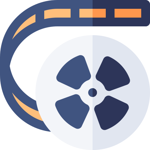 rollo de película Basic Rounded Flat icono