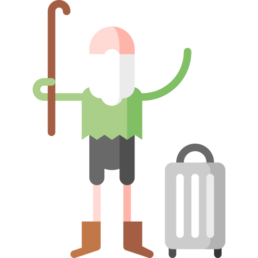 Perpetual traveler Puppet Characters Flat icon