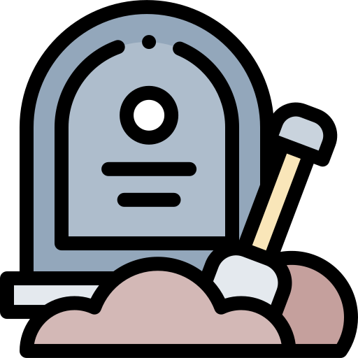 Graveyard Detailed Rounded Lineal color icon