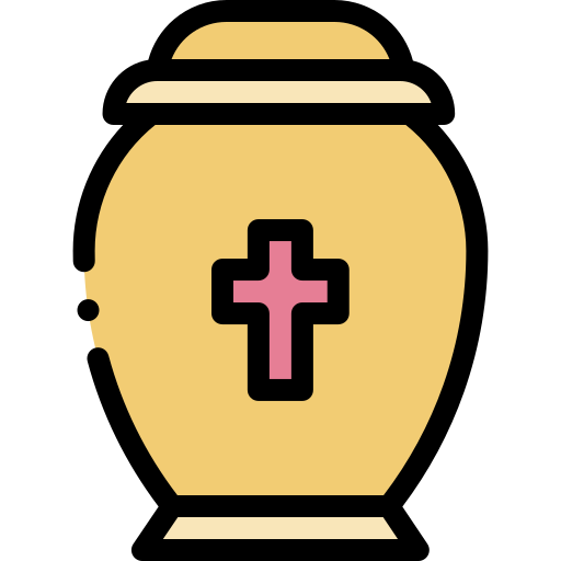 Cremation Detailed Rounded Lineal color icon