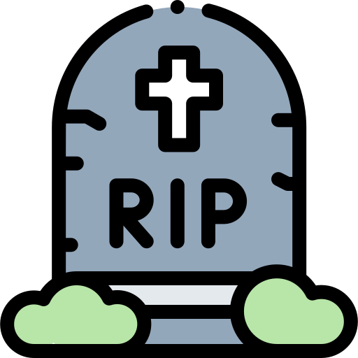 Tombstone Detailed Rounded Lineal color icon