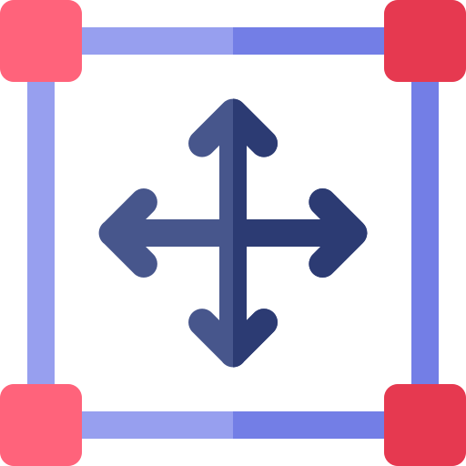 déplacer le sélecteur Basic Rounded Flat Icône